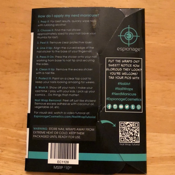 Espionage Cosmetics Nail Wrap Electrostatic Spark - Picture 2 of 3